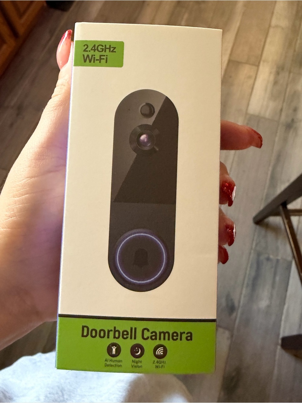 Doorbell Camera - Black - 2.4GHz Wi‑Fi Video Doorbell